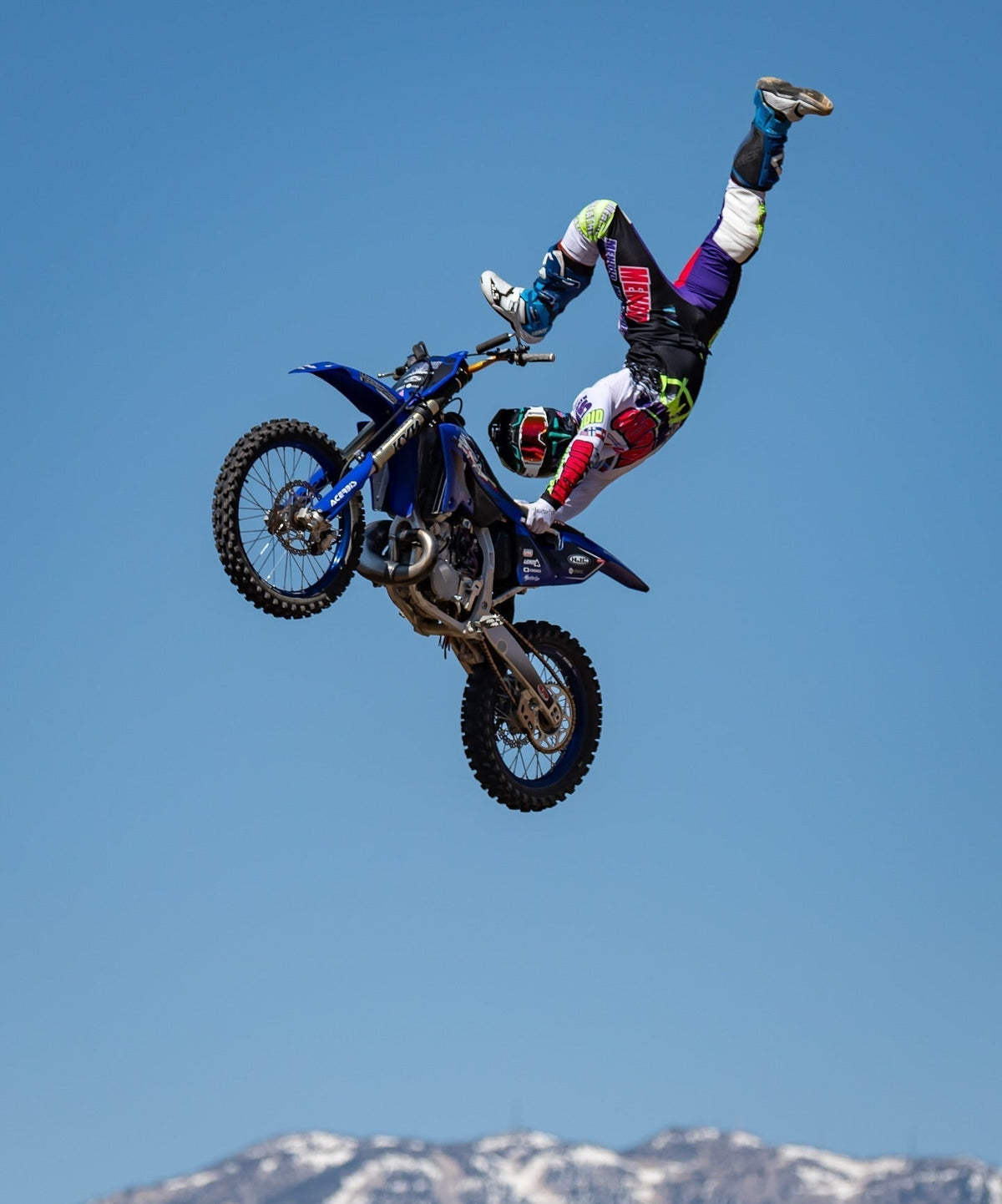 Adam Jones doing trick in Leatt kit